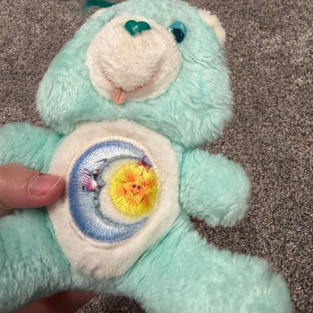 Vintage Kenner Care Bears Bedtime Bear 6” Plush 1983 Kenner Green Blue 80s 1980s - Picture 5 of 5